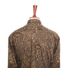 Mens Silk Shirt Button Up Brown Paisley Designer Dress Casual Hawaiian Beach XL