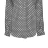 Mens Silk Shirt Button Up Gray Polka Dot Dress Casual Graphic Hawaiian Beach XL