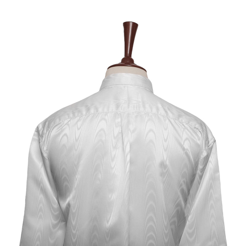 Mens Silk Shirt Button Up White Abstract Designer Dress Casual Party Beach XL