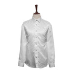 Mens Silk Shirt Button Up White Abstract Designer Dress Casual Party Beach XL