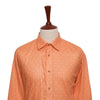 Mens Shirt Button Up Orange Polka Dot Linen Cotton Summer Dress Casual Beach XL