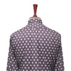 Mens Shirt Button Up Purple White Polka Dot Dress Casual Beach Party Medium