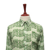 Mens Shirt Button Up Green Floral Graphic Print Casual Hawaiian Beach Medium