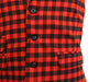 Mens Vest Suit Lapel Red Black Plaid Check Wool Formal Wedding Waistcoat XL 46