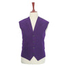 Mens Vest Suit Lapel Purple Wool Handmade Dress Formal Wedding Waistcoat XL 46