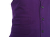 Mens Vest Suit Lapel Purple Wool Handmade Dress Formal Wedding Waistcoat XL 46