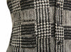 Mens Vest Suit Lapel Black White Geometric Abstract Dress Formal Waistcoat XL 46