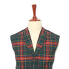 Mens Vest Suit Lapel Green Red Tartan Plaid Wool Formal Wedding Waistcoat XL 46