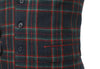 Mens Vest Suit Lapel Blue Green Red Plaid Wool Dress Formal Waistcoat XL 46