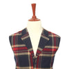 Mens Vest Suit Lapel Blue Red Beige Plaid Wool Dress Formal Waistcoat XL 46