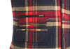 Mens Vest Suit Lapel Blue Red Beige Plaid Wool Dress Formal Waistcoat XL 46