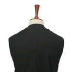 Mens Vest Suit Lapel Black Textured Wool Blend Formal Wedding Waistcoat XL 46