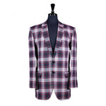 Men's Handmade Plaid Check Wool Blazer (44R)