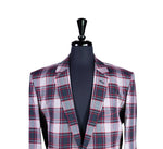 Men's Handmade Plaid Check Wool Blazer (44R)